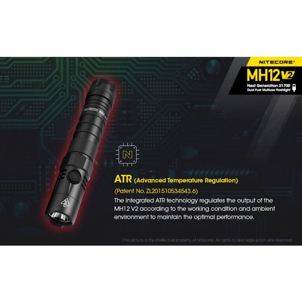 Nitecore MH12 V2, lanterna Led, Reincarcabila USB-C