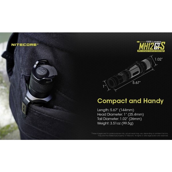 Nitecore MH12GTS, Lanterna Led