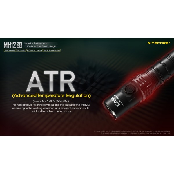 Nitecore MH12SE, Lanternă Profesionala, Reîncărcabilă USB-C, 1800 Lumeni, 405 Metri www.easylight.ro