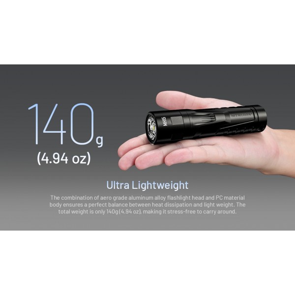 Nitecore MH15, Lanternă Profesionala, Reîncărcabilă USB-C, 2000 Lumeni, 250 Metri, Functie Powerbank