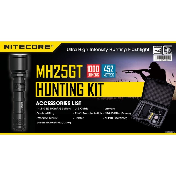 Nitecore MH25GT kit de vânătoare
