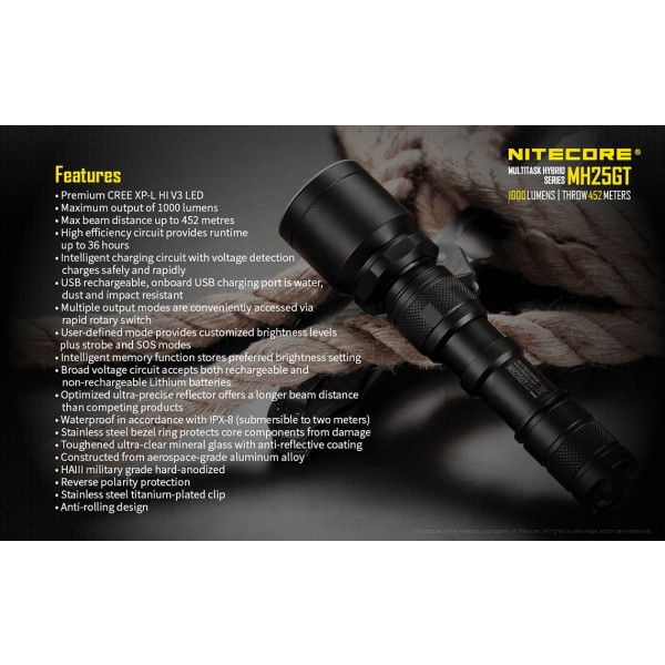 Nitecore MH25GT (Lanterna Reincarcabila USB)