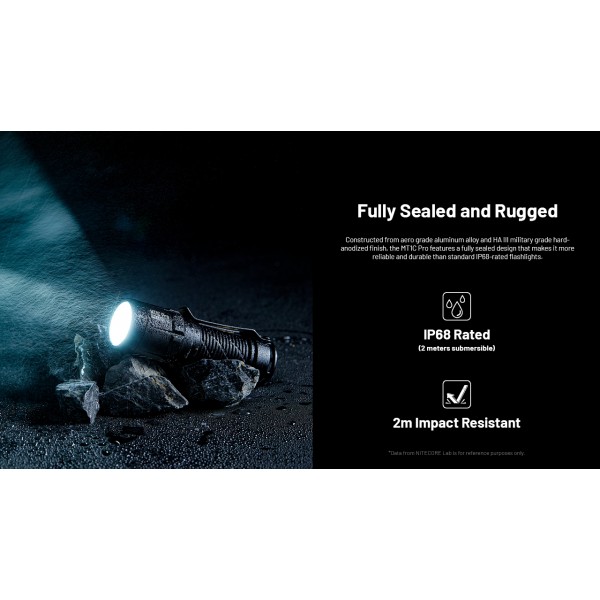 Nitecore MT1C Pro, Lanterna Profesionala, Reincarcabila USB-C, 1000 Lumeni, 360 Metri www.easylight.ro
