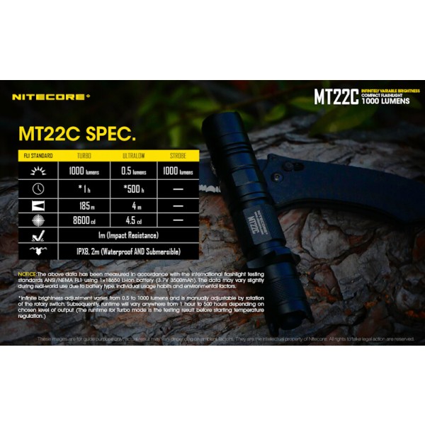 Nitecore MT22C, Lanternă Led