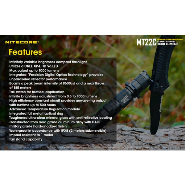 Nitecore MT22C, Lanternă Led