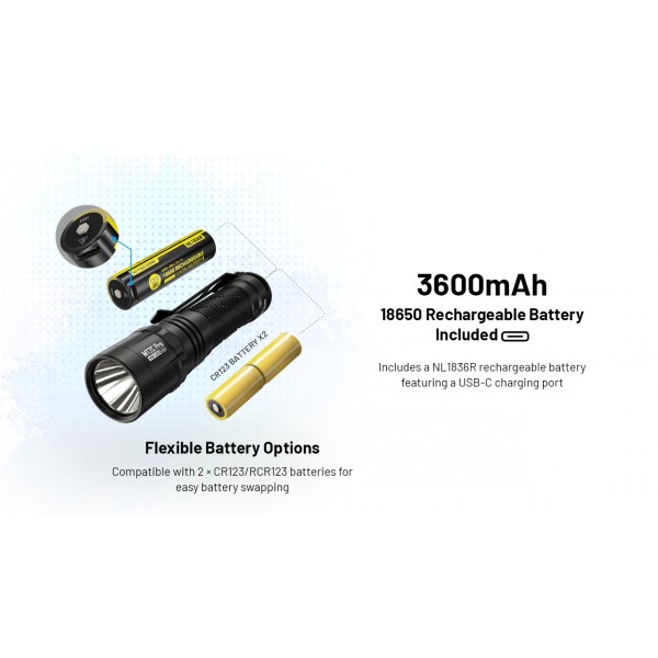Nitecore MT2C Pro, Lanterna Profesionala, Reincarcabila USB-C, 1800 Lumeni, 520 Metri www.easylight.ro