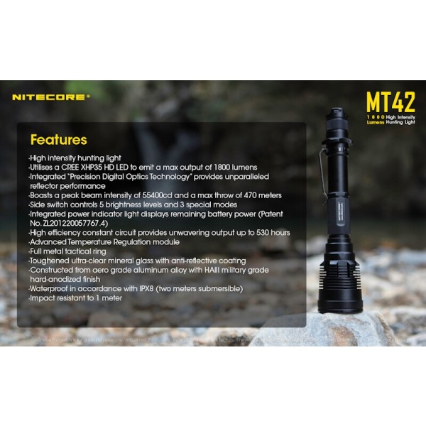 Nitecore MT42, Lanternă Led