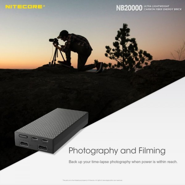 Nitecore NB20000, Baterie Externă, 77 Wh, 20000 mAh