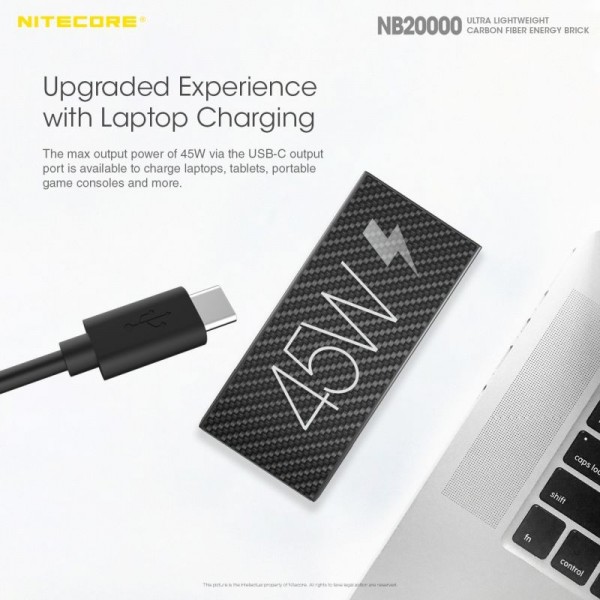 Nitecore NB20000, Baterie Externă, 77 Wh, 20000 mAh