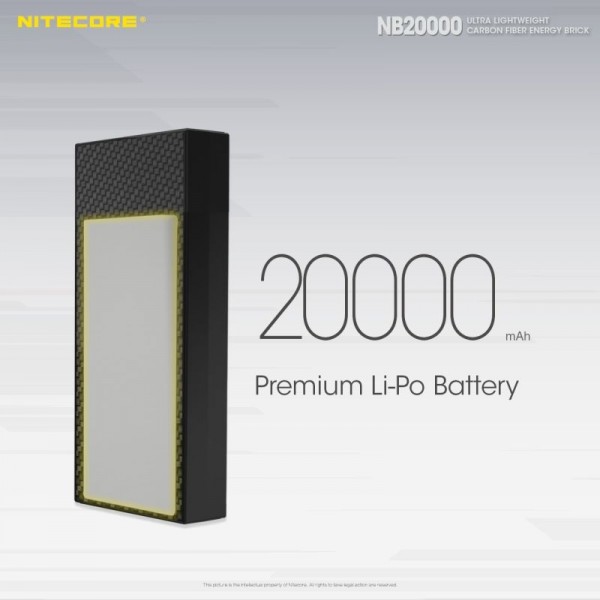 Nitecore NB20000, Baterie Externă, 77 Wh, 20000 mAh