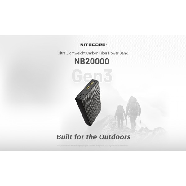 Nitecore NB20000 GEN3, Baterie Externa, 72 Wh, 20000 mAh www.easylight.ro