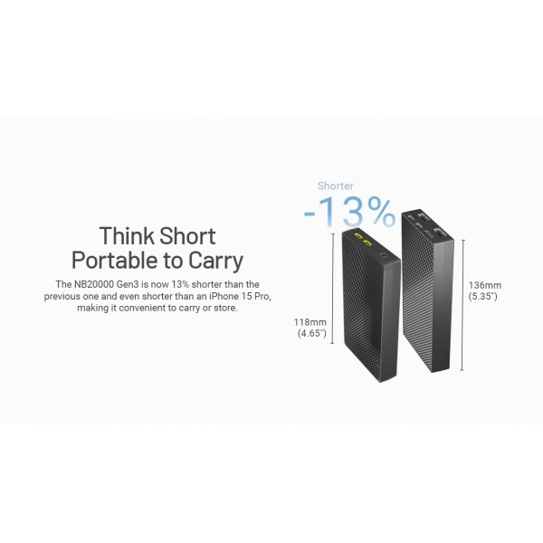 Nitecore NB20000 GEN3, Baterie Externa, 72 Wh, 20000 mAh www.easylight.ro