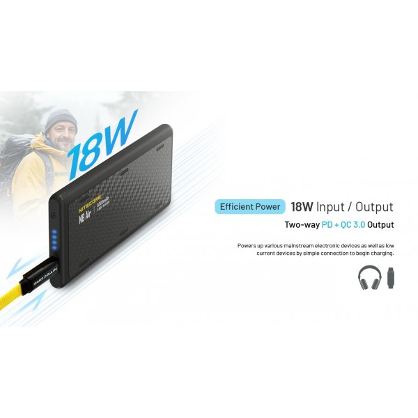 Nitecore NB Air, Baterie Externă, 19.4 Wh, 5000 mAh, 89g