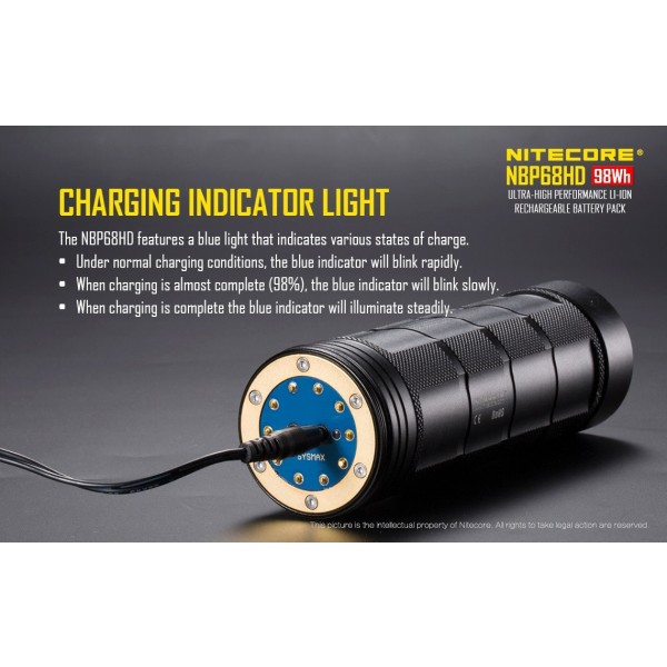 Nitecore NBP68HD, Acumulator Seria TM