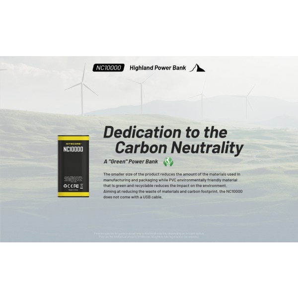 Nitecore NC10000, Baterie Externă, 36 Wh, 10000 mAh, Functie Lanterna, 50 Lumeni www.easylight.ro