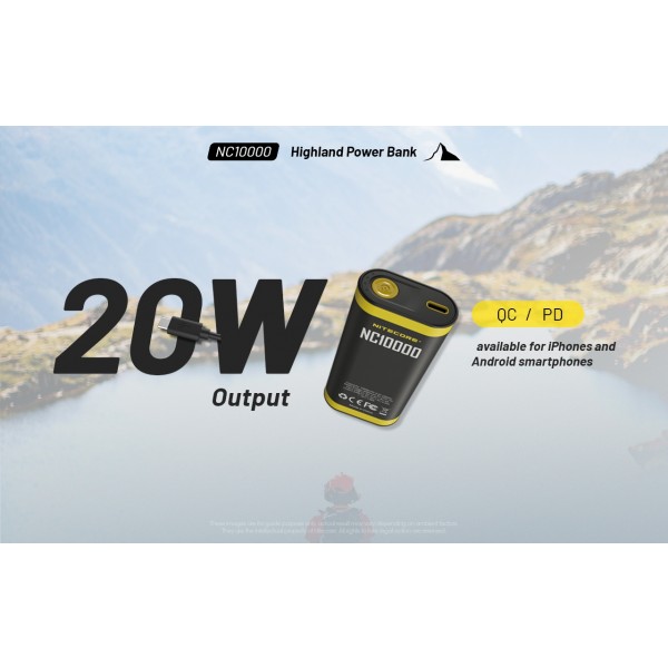 Nitecore NC10000, Baterie Externă, 36 Wh, 10000 mAh, Functie Lanterna, 50 Lumeni www.easylight.ro