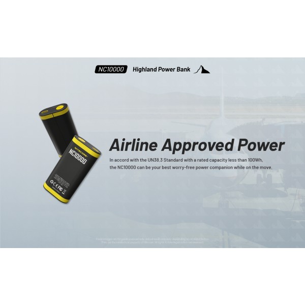 Nitecore NC10000, Baterie Externă, 36 Wh, 10000 mAh, Functie Lanterna, 50 Lumeni www.easylight.ro