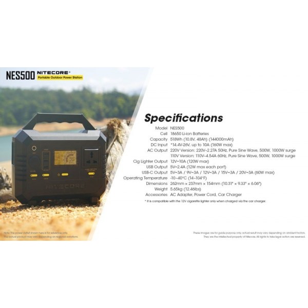 Nitecore NES500, Stație Încărcare