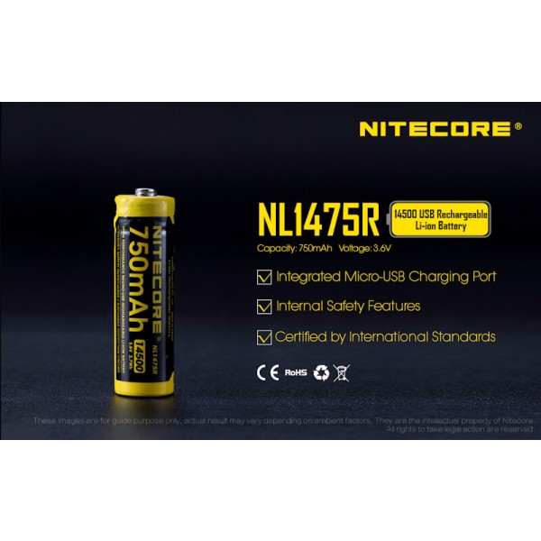 Nitecore NL1475R, Acumulator 14500
