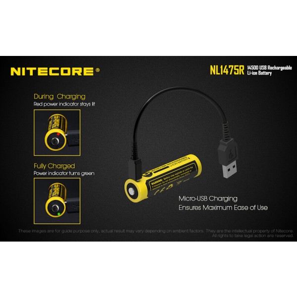 Nitecore NL1475R, Acumulator 14500