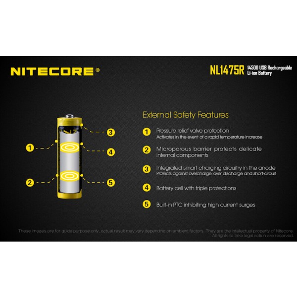 Nitecore NL1475R, Acumulator 14500