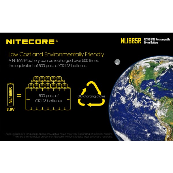 Nitecore NL1665R, Acumulator 16340
