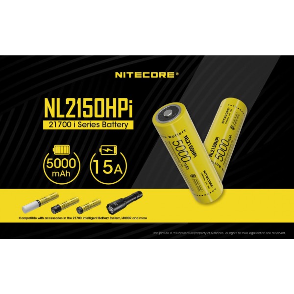 Nitecore NL2150HPi, High Drain, Acumulator 21700, Li-Ion, 5000 mAh
