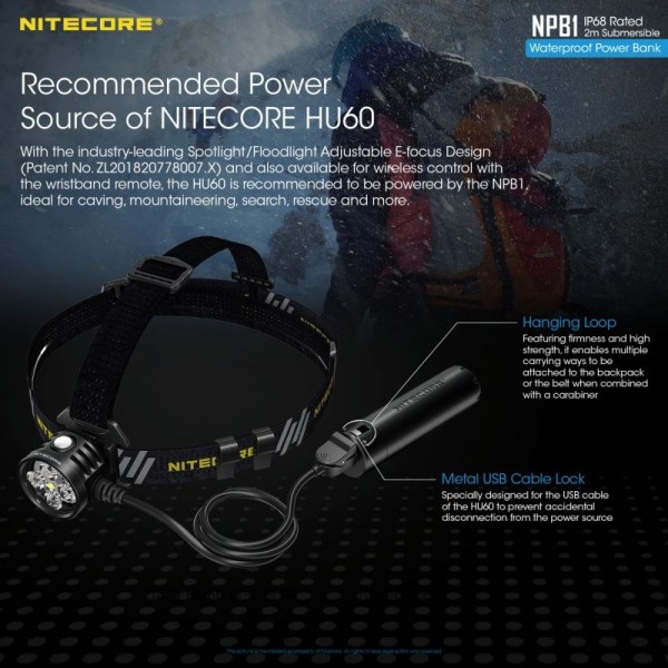 Nitecore NPB1, Baterie externă, 18.2 Wh, 5000 mAh