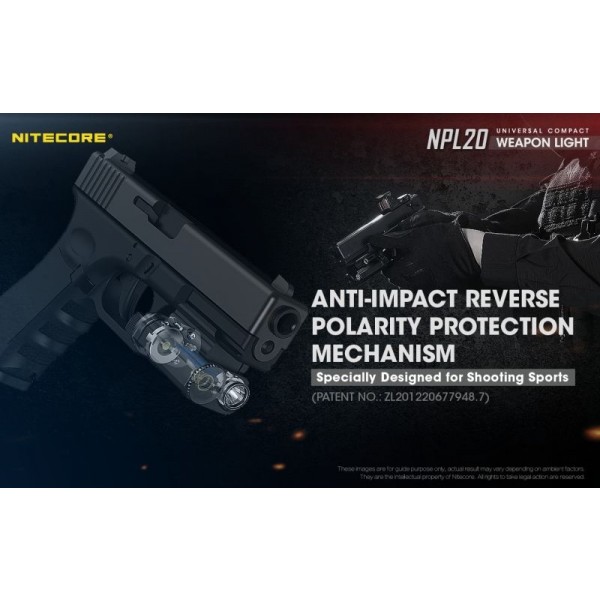 Nitecore NPL20, Lanternă Pistol, 460 Lumeni, 76 Metri