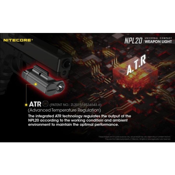 Nitecore NPL20, Lanternă Pistol, 460 Lumeni, 76 Metri
