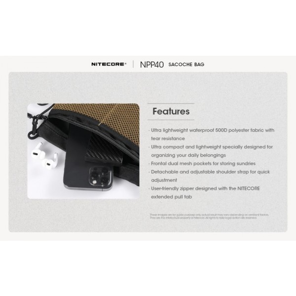 Nitecore NPP40, Borsetă