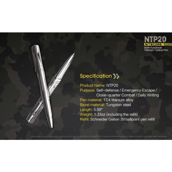 Stilou  Nitecore NTP20, Stilou Tactic