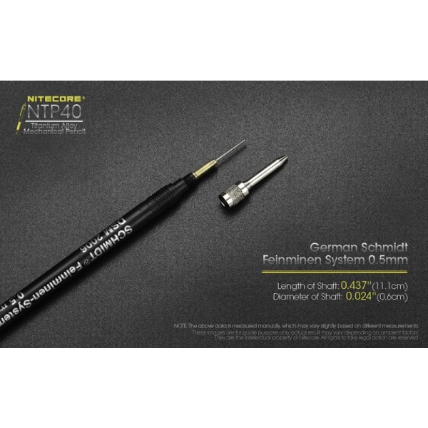 Nitecore NTP40, Creion Mecanic