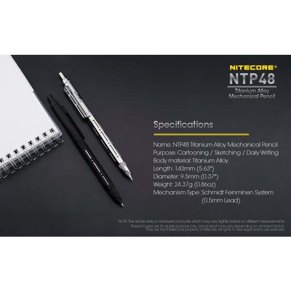 Nitecore NTP40, Creion Mecanic