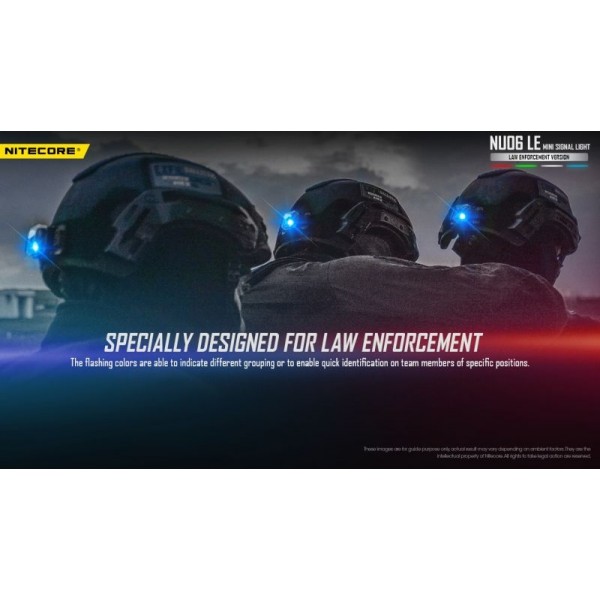 Nitecore NU06 LE, Lanternă Semnalizare, Reîncărcabilă USB-C, 15 Lumeni, LED Roșu - Verde - Albastru - Alb 
