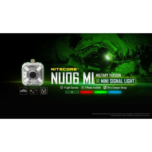 Nitecore NU06 MI, Lanterna Semnalizare, Reîncărcabilă USB-C, 8 Lumeni