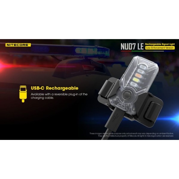 Nitecore NU07LE, Lanternă semnalizare, Reîncărcabilă USB-C