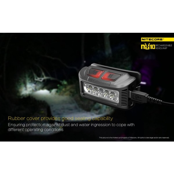 Nitecore NU10 Neagră, Lanternă Frontală