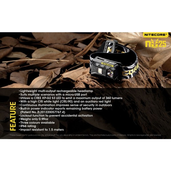 Nitecore NU25, Lanternă Frontală