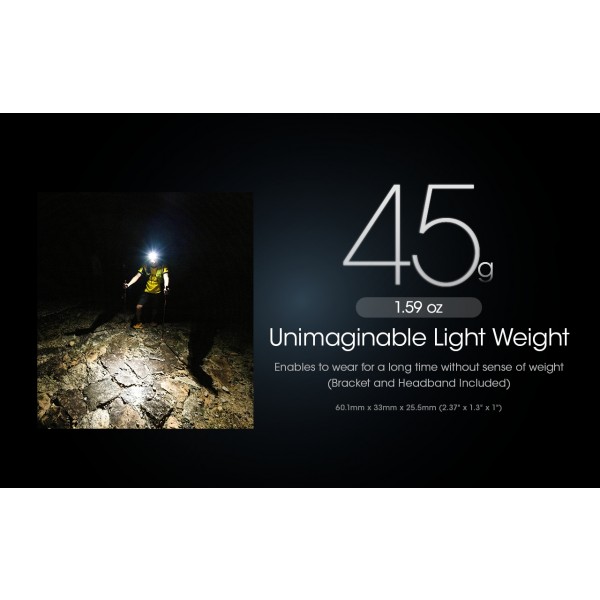Nitecore NU25 UL, Lanterna Frontala, Reincarcabila USB-C, 400 Lumeni, 64 Metri www.easylight.ro