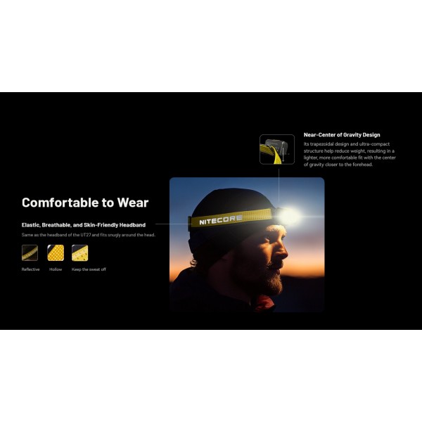 Nitecore NU27, Lanterna Frontala, Reincarcabila USB-C, 600 Lumeni, 123 Metri www.easylight.ro