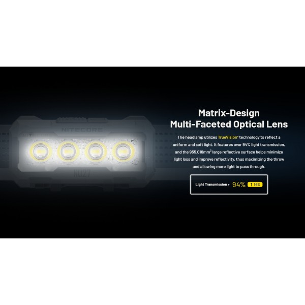 Nitecore NU27, Lanterna Frontala, Reincarcabila USB-C, 600 Lumeni, 123 Metri www.easylight.ro