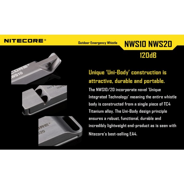 Fluier de supravietuire Nitecore NWS 10