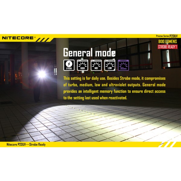 Lanterna LED profesionala Nitecore P20 UV