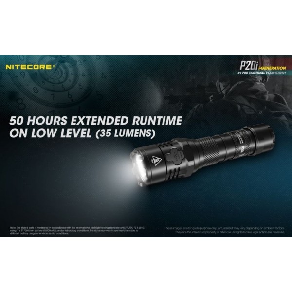 Nitecore P20i, Lanternă Profesională, Reincarcabila USB-C, 1800 Lumeni, 343 Metri