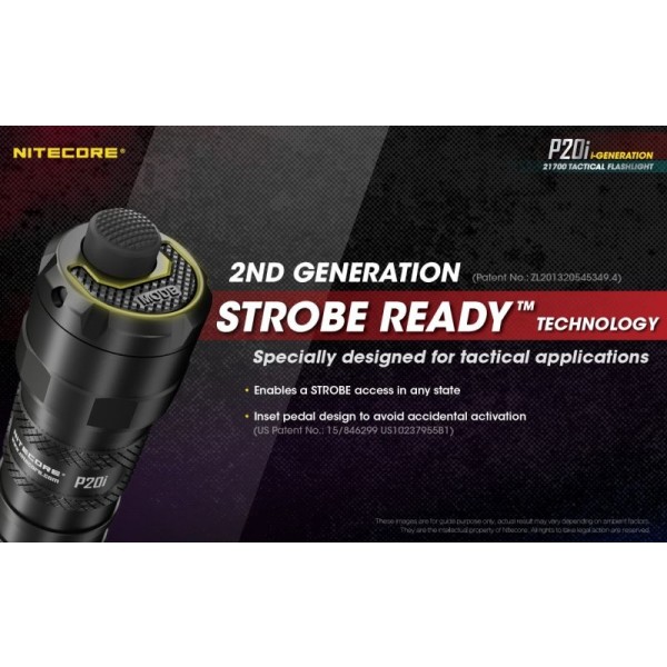Nitecore P20i, Lanternă Profesională, Reincarcabila USB-C, 1800 Lumeni, 343 Metri