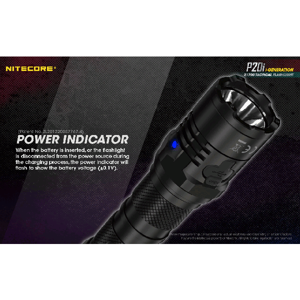 Nitecore P20i, Lanternă Profesională, Reincarcabila USB-C, 1800 Lumeni, 343 Metri