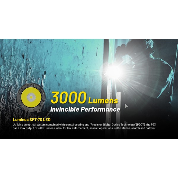 Nitecore P23i, Lanterna Profesionala, Reincarcabila USB-C, 3000 Lumeni, 470 Metri www.easylight.ro