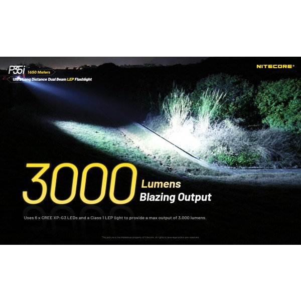 Nitecore P35i, Lanterna Profesionala, Reincarcabila USB-C, 3000 Lumeni, 1650 Metri www.easylight.ro
