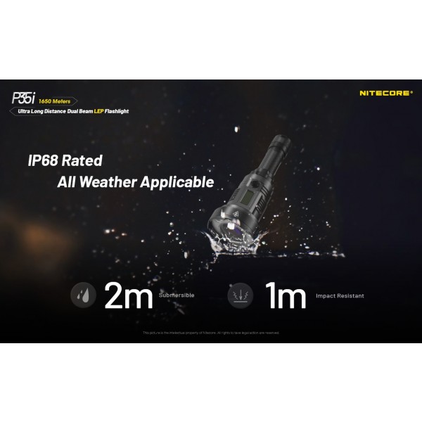 Nitecore P35i, Lanterna Profesionala, Reincarcabila USB-C, 3000 Lumeni, 1650 Metri www.easylight.ro